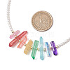 Natural Dyed Quartz Crystal Nuggets Chakra Pendant Neckalces NJEW-JN05183-3