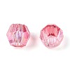 Transparent Spray Painted Glass Beads EGLA-N018-4mm-07-3