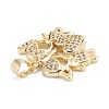 Brass Micro Pave Clear Cubic Zirconia Pendants ZIRC-M115-27G-3