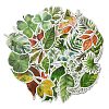 50Pcs PVC Self-Adhesive Leaf Stickers AJEW-R002-04A-3