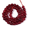 Dyed Natural White Jade Beads Strands X-G-T139-8mm-60-04-2