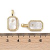 Rack Plating Brass Micro Pave Cubic Zirconia Pendants KK-U032-90G-11-3