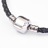 Natural Tiger Eye Beads Cord Bracelets BJEW-O162-G05-3