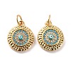 Brass Micro Pave Cubic Zirconia Pendants ZIRC-P092-010G-03-RS-2