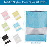 120Pcs 6 Colors Plastic Zip Lock Storage Bag OPP-MB0001-01-3