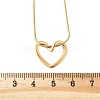 Ion Plating(IP) 304 Stainless Steel Hollow Heart Pendant Necklace with Round Snake Chains NJEW-M202-05G-4