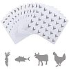 Olycraft 80 Sheets 4 Styles Paper Self Adhesive Stickers DIY-OC0010-32-1