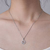 Non-Tarnish 201 Stainless Steel Hollow Clover Pendant Necklace NJEW-OY001-20-2