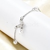 304 Stainless Steel Butterfly Link Bracelets BJEW-C098-01A-P-1