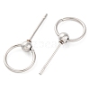 Anti-Tarnish 304 Stainless Steel Studs Earring Findings STAS-H226-08P-02-2