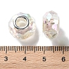 Shell Transparent Brass Cores Acrylic European Beads OACR-M024-08S-12-3