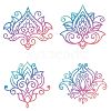 8Pcs 4 Styles Self Adhesive PVC Sticker DIY-WH0311-035-1