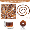 Beebeecraft 1 Strand Natural Tiger Eye Beads Strands G-BBC0001-25-2