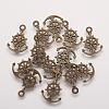 Tibetan Style Alloy Anchor with Helm Pendants PALLOY-2730-AB-FF-1