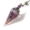 Natural Amethyst Dowsing Pendulum Big Pendants G-H285-02P-03-2