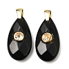 Natural Obsidian Pendants G-C282-02E-1
