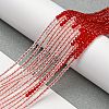 Transparent Gradient Color Glass Beads Strands LS-GLAA-H021-01A-37-5