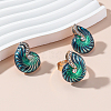 Fashionable high-end Alloy Enamel Conch Stud Earrings & Rings VO6722-4