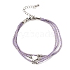 Polyester Multi-Strand Bracelets FB-CBA983F-02P-04-4