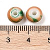 Opaque Spray Painted Glass Beads GLAA-G118-01V-3