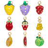 9Pcs 9 Styles Brass Pendants KK-PH0012-71-1