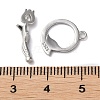 Rhodium Plated 925 Sterling Silver Toggle Clasps STER-D005-08P-3