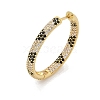 Brass Micro Pave Cubic Zirconia Hoop Earrings EJEW-M077-02G-2