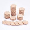 HOBBIESAY 50Pcs Unfinished Natural Beech Wood Cabochons WOOD-HY0001-01-5