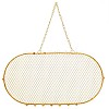 Iron Oval Grid Shape Wall Mounted Hanging Jewelry Organizer EDIS-WH0021-46G-1