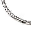 Tarnish Resistant 304 Stainless Steel European Round Snake Chains Bracelets X-STAS-J015-05-4
