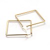 201 Stainless Steel Angular Hoop Earrings EJEW-A053-07A-G-2