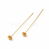 Brass Flower Head Pins X-KK-A178-09G-2