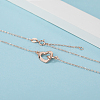 925 Silver Heart Pendant Necklace with Mozambique Diamond for Daily Wear GA2966-3