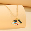 Back to School Alloy Enamel Pendant Cable Chain Necklaces WG2C7D9-03-2