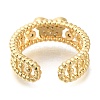 Rack Plating Brass Micro Pave Cubic Zirconia Open Cuff Rings for Women RJEW-S244-03G-B-3