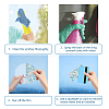 16 Sheets 4 Styles Waterproof PVC Colored Laser Stained Window Film Adhesive Static Stickers DIY-WH0314-065-3