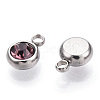 201 Stainless Steel Rhinestone Charms STAS-S068-06-1