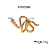 304 Stainless Steel Snake-Shaped Cuff Rings for Women FT0606-4-1