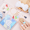 Alloy Enamel Bear Pendant Locking Stitch Markers HJEW-SC00002-3