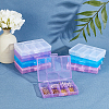 6 Slots Transparent Polypropylene(PP) Storage Box Organizer CON-BC0001-16-5