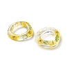 Inner Dried Flower Transparent Resin Ring Pendants RESI-A043-07A-2