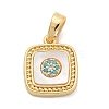 Brass Micro Pave Cubic Zirconia Pendents KK-M303-01G-08-1