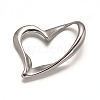 304 Stainless Steel Heart Linking Rings STAS-L162-10-2