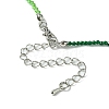 Faceted Rondelle Glass Beaded Necklace for Women NJEW-M208-02A-5