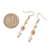 ABS Imitation Pearl & Glass Dangle Earrings EJEW-JE06278-3