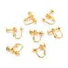 Brass Clip-on Earring Findings X-KK-F824-018G-1
