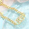 Brass Micro Pave Cubic Zirconia Link Bracelets BJEW-S158-13G-A-2