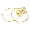 Rack Plating Brass Ring with Ball Stud Earrings EJEW-M228-02G-2