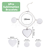 DIY Blank Heart Brass & Alloy Charm Bracelets Making Kit BJEW-DC00002-3