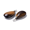 Natural Tiger Eye Pendants G-D084-01P-B08-3